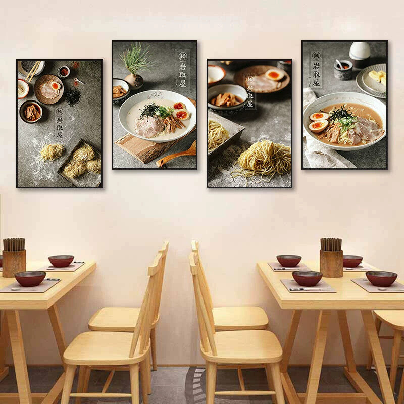 日式装饰画日本拉面店美食料理和风餐厅挂画居酒屋包厢烧鸟店壁画