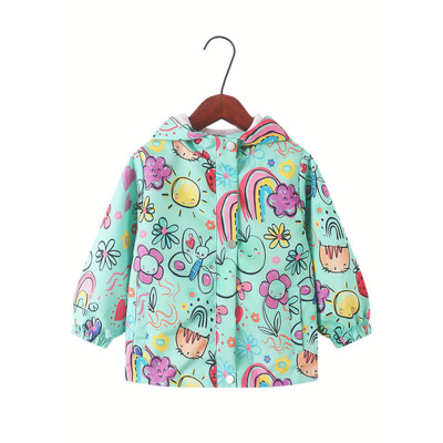 K 74364 Kids Waterproof Hooded Jacket 儿童印花防水外套