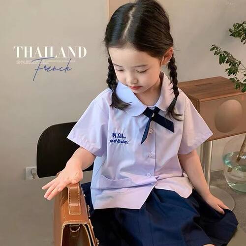 泰国校服学院风小学生毕业班服六一幼儿园园服女儿童洋气JK裙套装