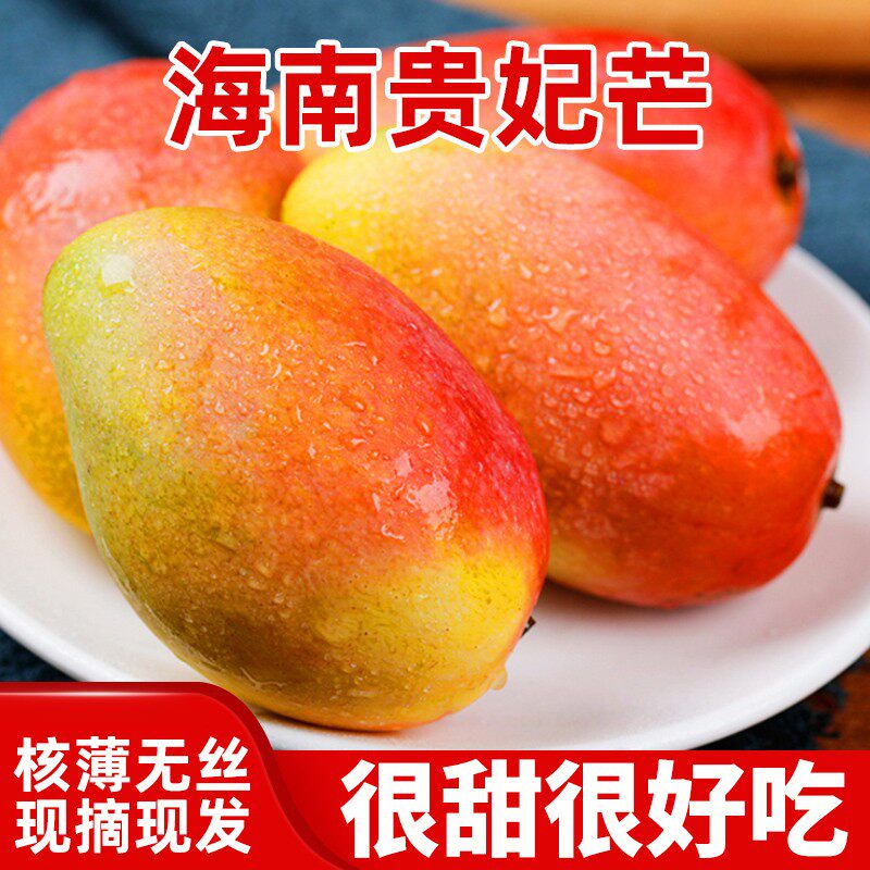 【催熟食用】海南贵妃芒果3/5/9斤树上熟当季新鲜水果红金龙芒果A