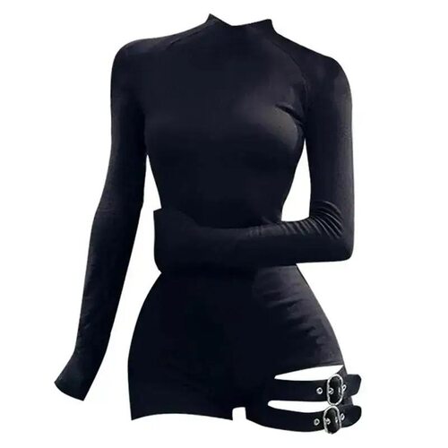 Y2K Bandage Jumpsuit Skinny Long Sleeve Bodysuit Spice Girl