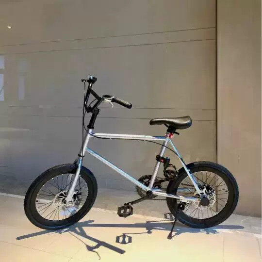 喜德盛轻便女式通勤脚踏车 20寸死飞通勤自行车 双碟刹彩色复古单