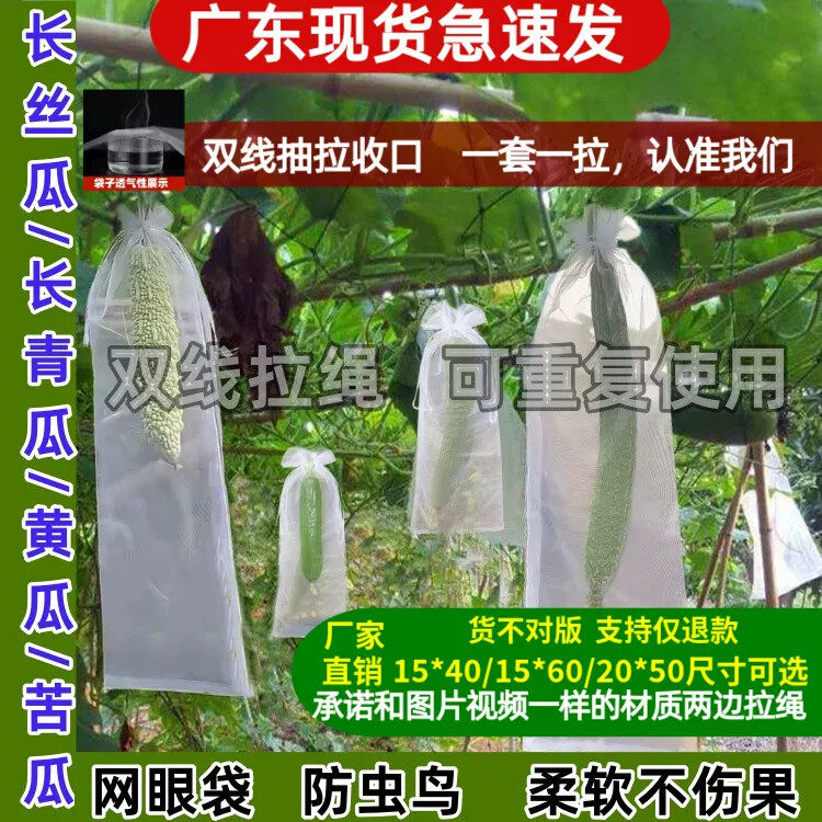 长丝瓜网眼套袋黄瓜青瓜苦瓜套袋专用袋防虫袋保护套瓜果水果瓜果
