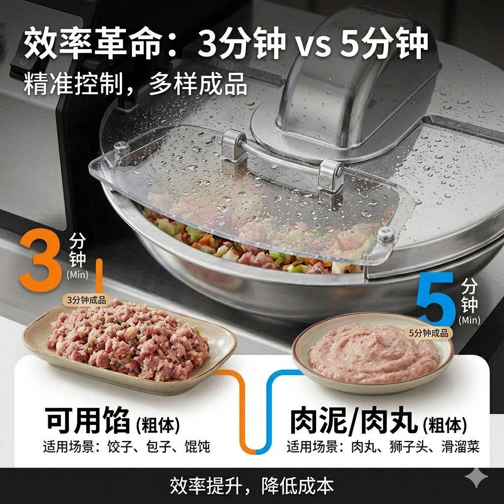 欧信商用盆式剁馅机斩拌机电动台式碎菜颗粒机绞肉机蔬菜肉类佐料
