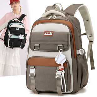 书包初中女生高中生超大容量中学生小学生轻便减负护脊双肩包耐脏