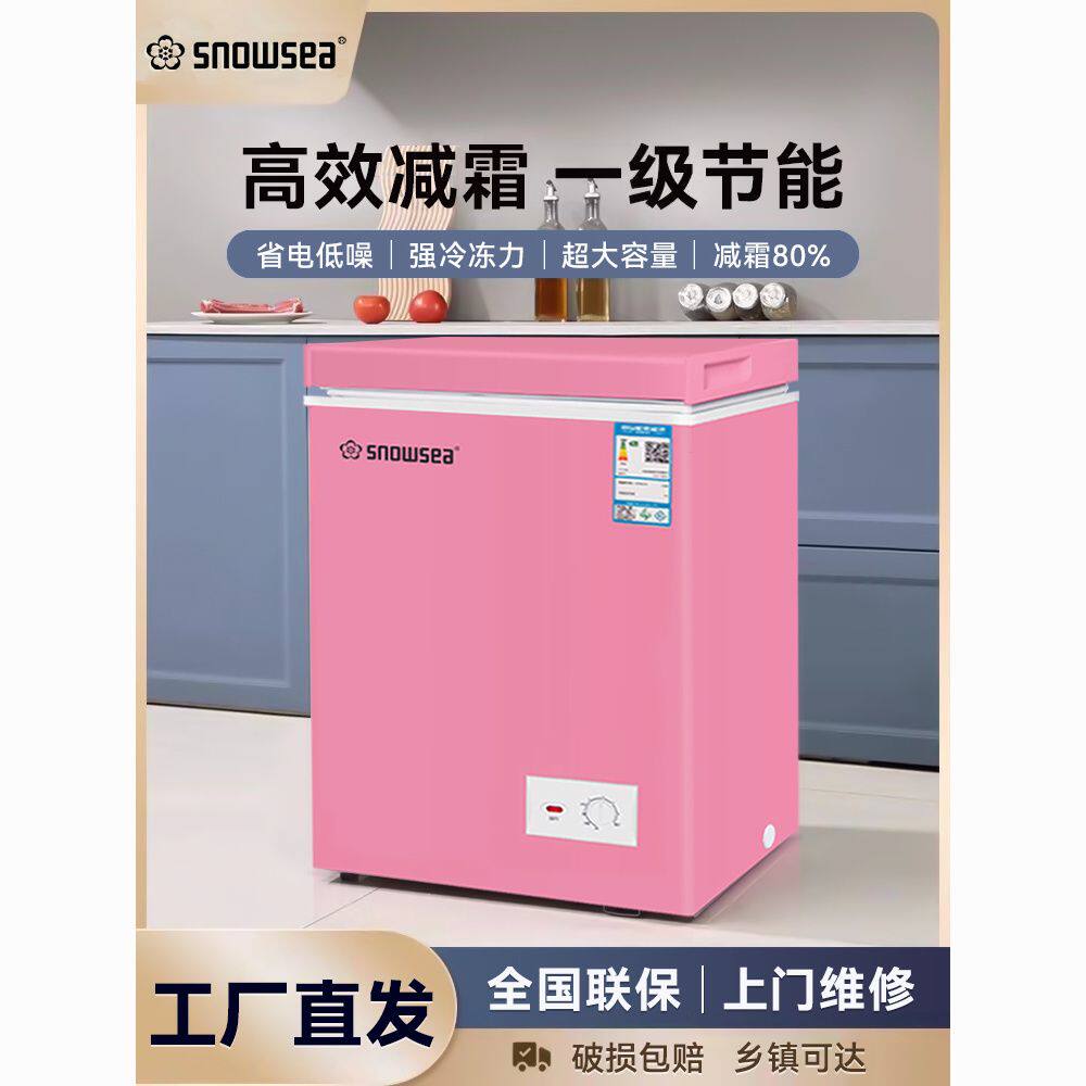 SNOWSEA冷柜家用大容量冷藏冷冻两用小型冰柜迷你省电冰箱车载