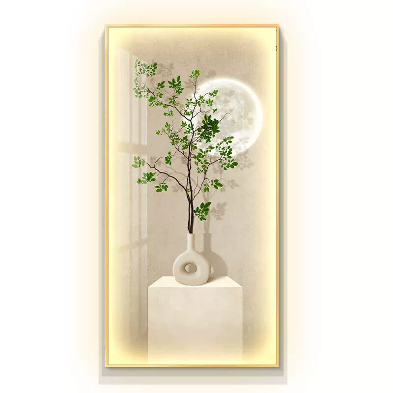 奶油风led灯轻奢入户玄关装饰画挂画壁画简约现代高级感走廊过道