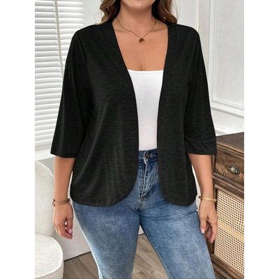 L 21135 European American Mid Sleeve Knit Cardigan 欧美中袖
