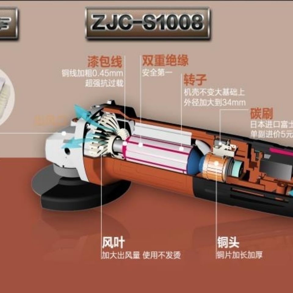 角磨机大功率多功能磨光机开槽机手磨机打磨机切割机切墙机配件