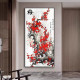 新中式 饰画入户花鸟走廊尽头挂画梅花客厅过道壁画 喜上眉梢玄关装