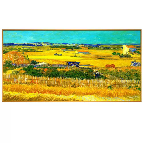 梵高世界名画客厅沙发背景墙装饰画丰收田园壁画星空卧室牀头挂画