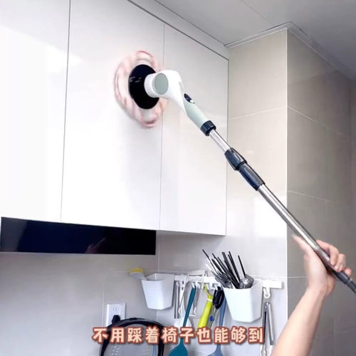 电动拖把厨房懒人多功能手持无线清洁刷子乾湿两用一拖净旋转拖布