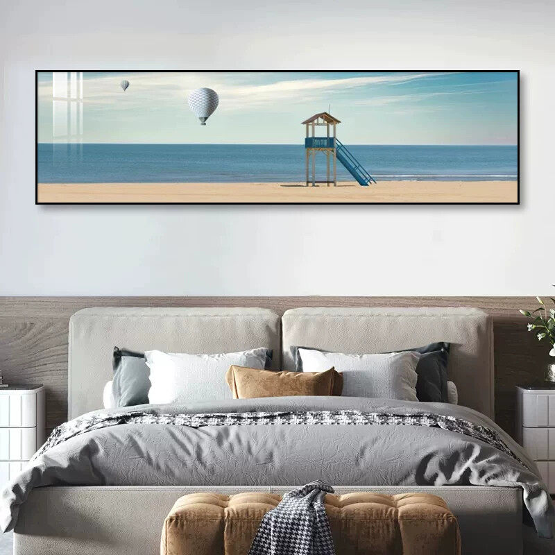 卧室床头画高级感主卧挂画2024新款女孩房轻奢壁画客厅房间装饰画