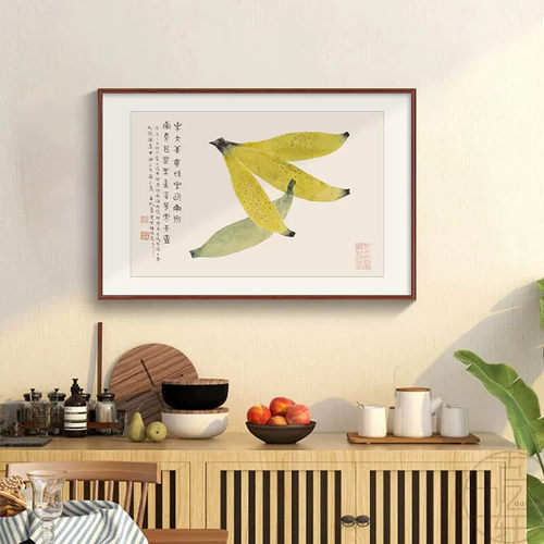 新中式餐厅水果装饰画大吉饭厅餐桌壁画走廊过道玄关寓意好的挂画