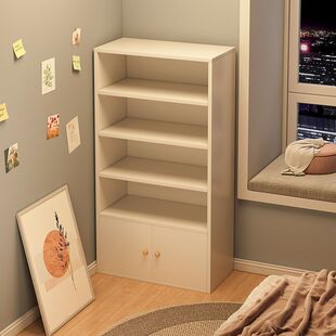 书架简易落地靠墙客厅置物架卧室收纳架子储物柜简约现代家用书柜