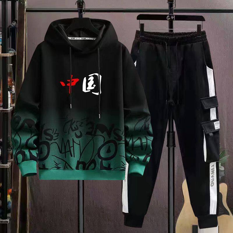 13青少年春秋款长袖卫衣12岁15男孩帅气套装14初中学生16大童秋装