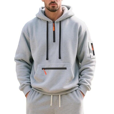 Men's Hooded Sweatshirt Casual Fitted Design Spring Fall