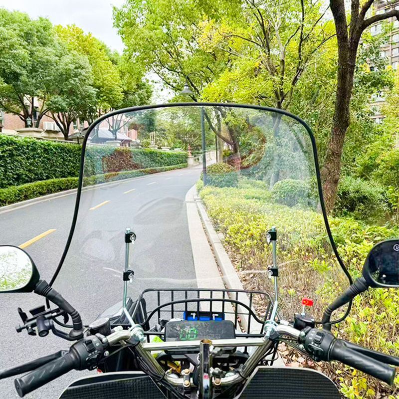 电动车雨棚前挡风板配件加高防寒载重王铁牛路霸挡风板大力神挡雨