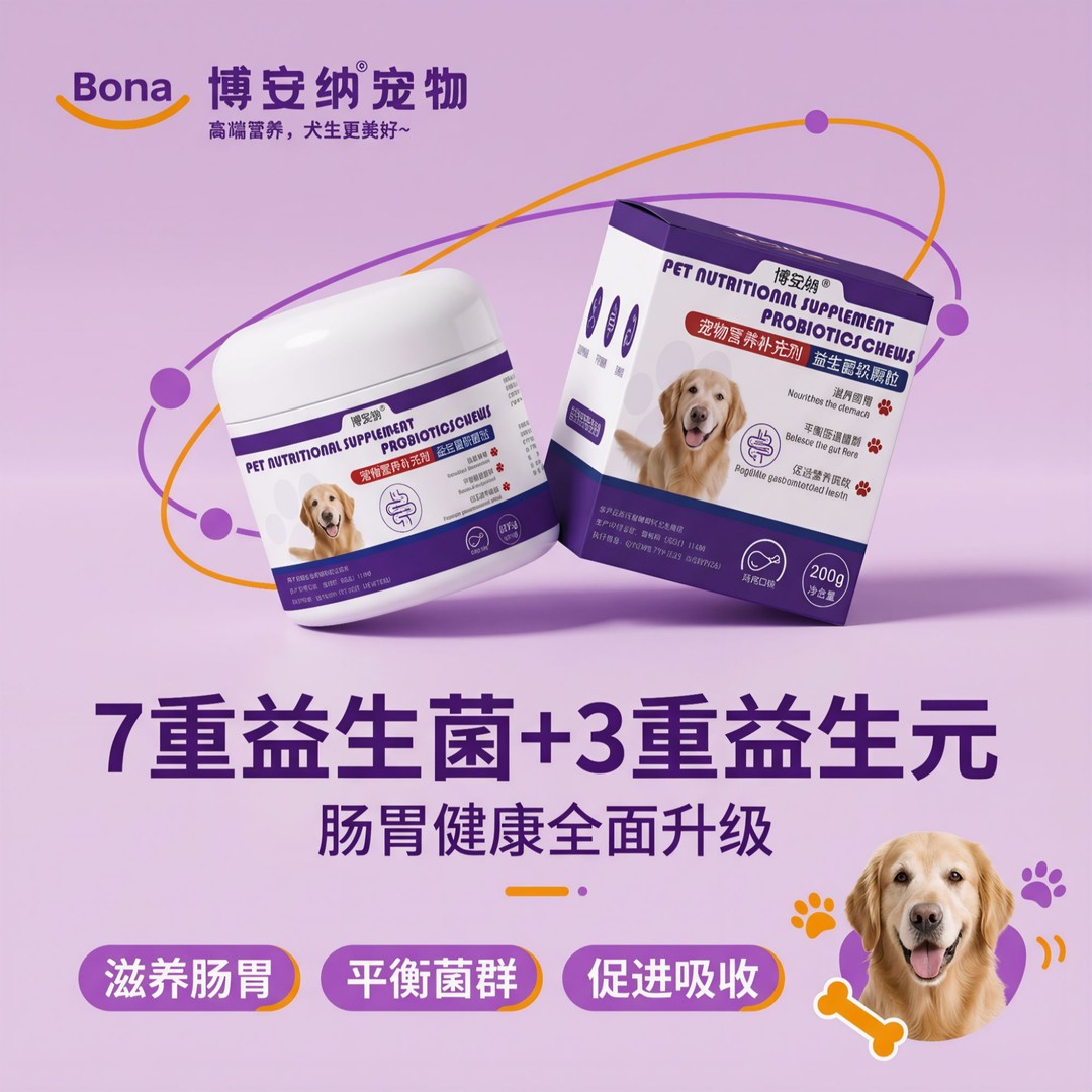 博安纳Bona宠物固体益生菌高适口性方便喂食调理肠胃犬猫益生菌图片