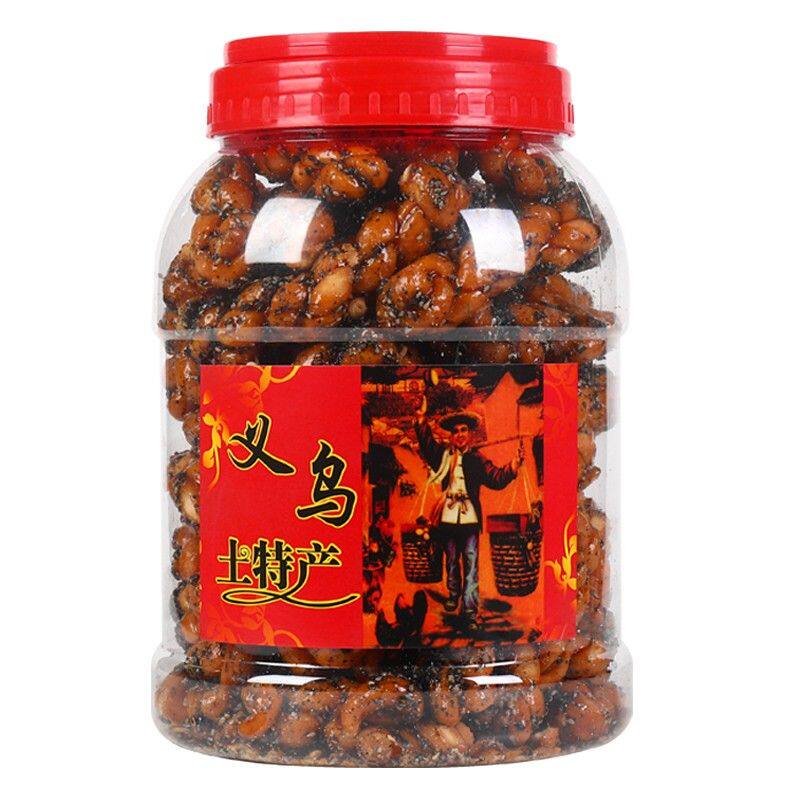 正宗义乌特产黑芝麻红糖麻花手工小麻花香酥健康零食小吃桶装