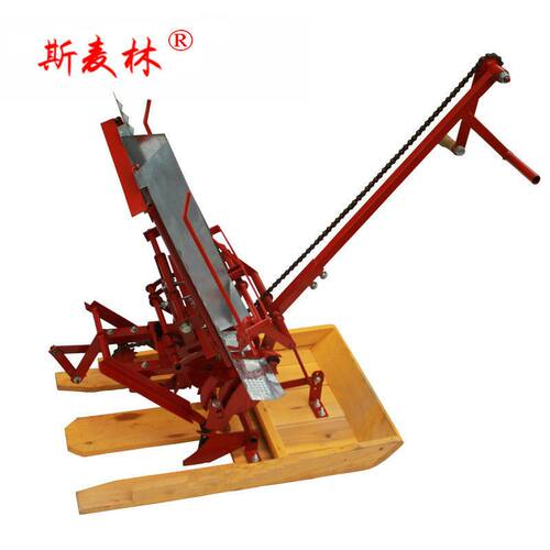 斯麦林手摇两行水稻插秧机高效双排农用扦秧机