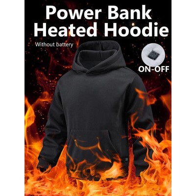 Men's Hooded Heated Sweatshirt Without??Rechargeable