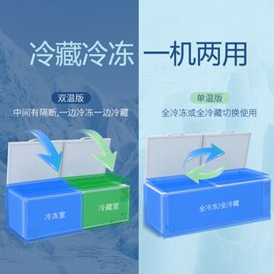 墨香雪冰柜商用大容量卧式超市冰淇淋铜管双门双温柜冷冻冰柜包邮