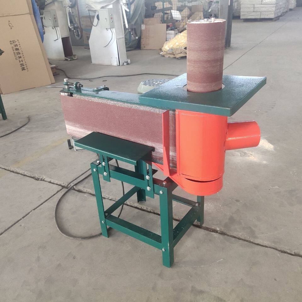 平面砂光机崔佳木工机械小型带吸尘的抛光机立卧两用式木工砂带机