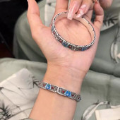 新中式 设计感手 古风蝴蝶手镯女百搭民族风清冷感手环小众气质个性