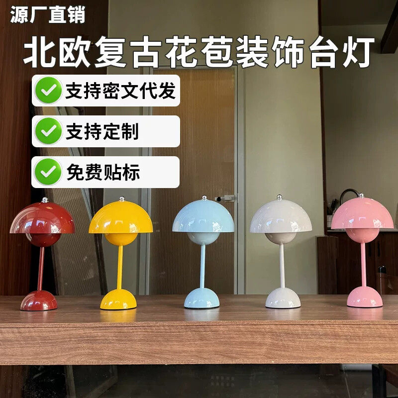 婚庆陪嫁结婚长明灯陪嫁喜灯床头灯送新人喜庆礼物台灯红色一对灯