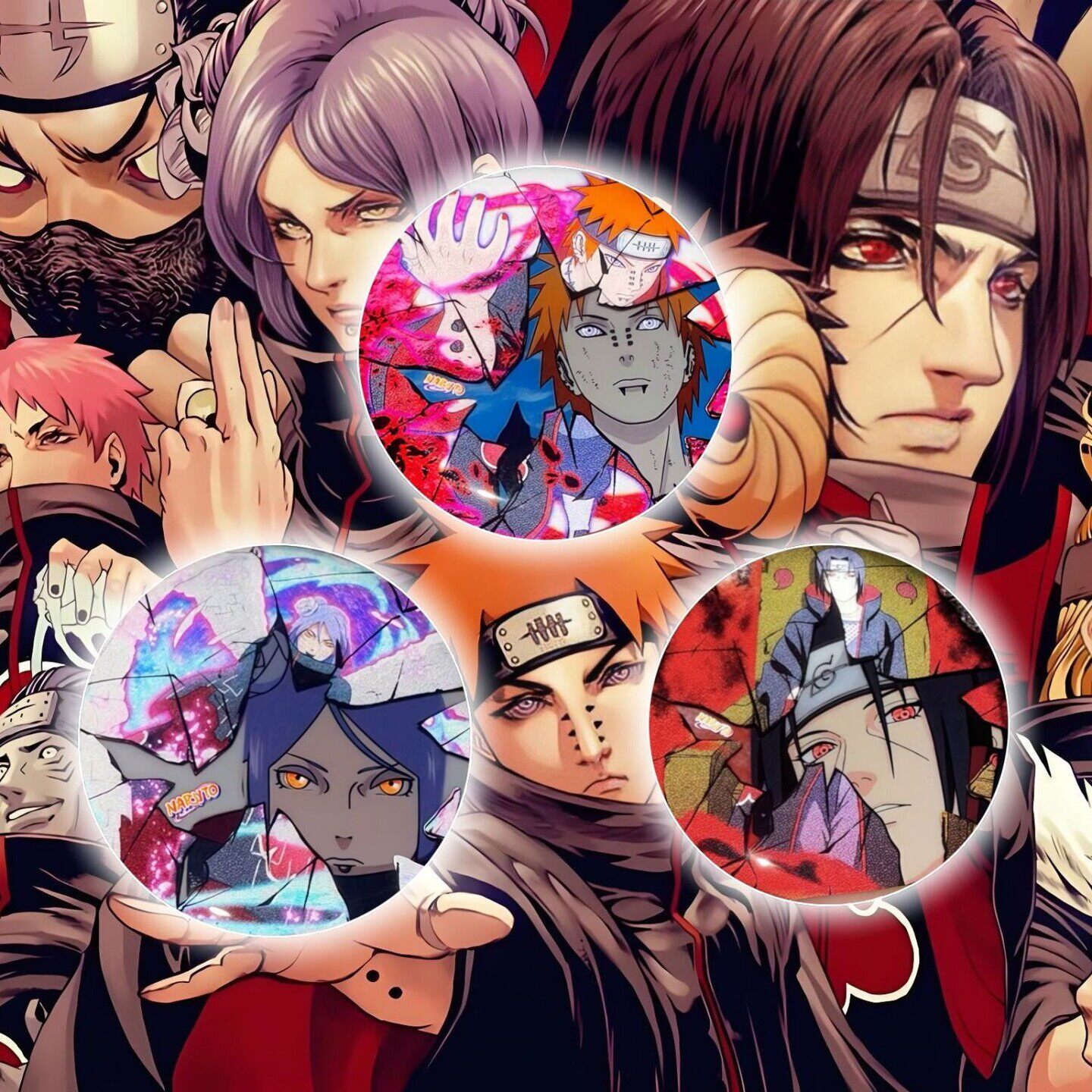 火影忍者破碎吧唧晓组织佩恩鼬小南周边徽章谷子书包挂件颜值礼物