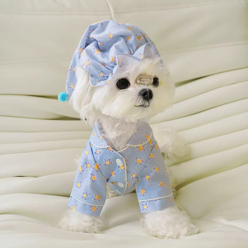 马尔济斯专用衣服狗狗家居服睡衣春秋季款秋天防着凉空调服小体犬