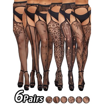 B 27309 Stretchable Fishnet Stockings 细网吊带丝袜 跨境
