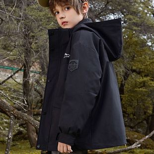 新款儿童羽绒服冲锋衣加厚男女中大童冬装登山滑雪白鸭绒外套