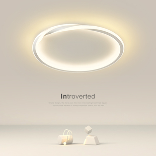 【全光谱】雷士照明卧室灯简约现代北欧ins创意个性极简圆形主卧