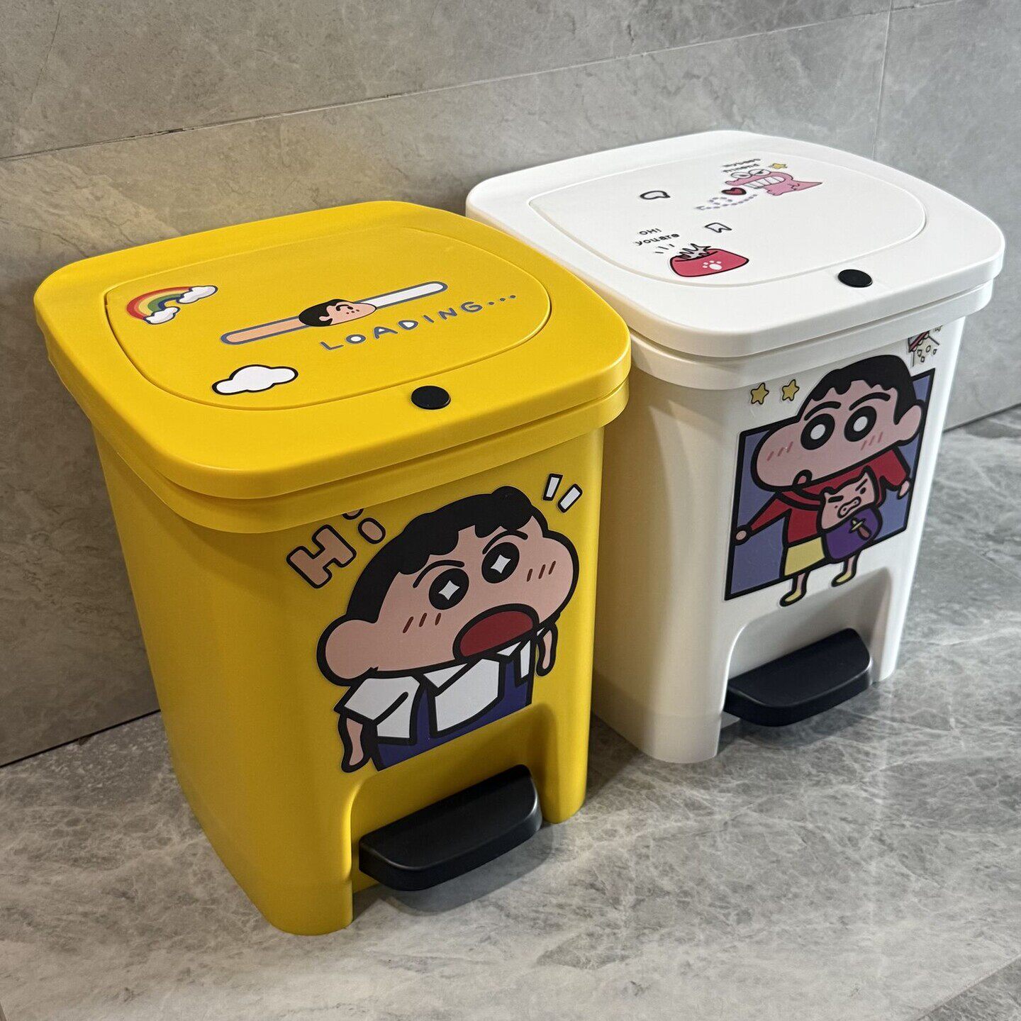 可爱卡通垃圾桶客厅家用卧室高颜值大容量带盖卫生间脚踏按压双开