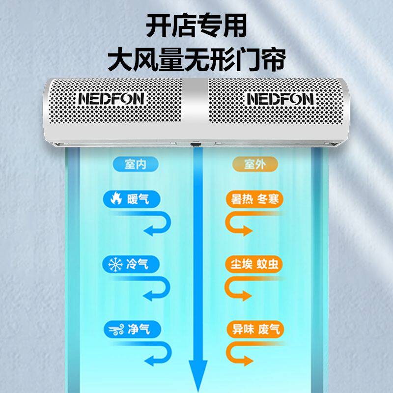 绿岛风风幕机商用静音餐饮门头家用门口风帘电梯空气幕1.8/1.5米