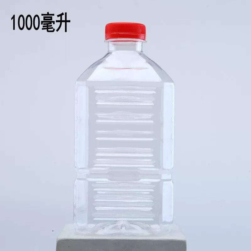 食品真空塑料包装瓶 pet空饮料瓶透明蜂蜜瓶1000ml水瓶 酒瓶带盖