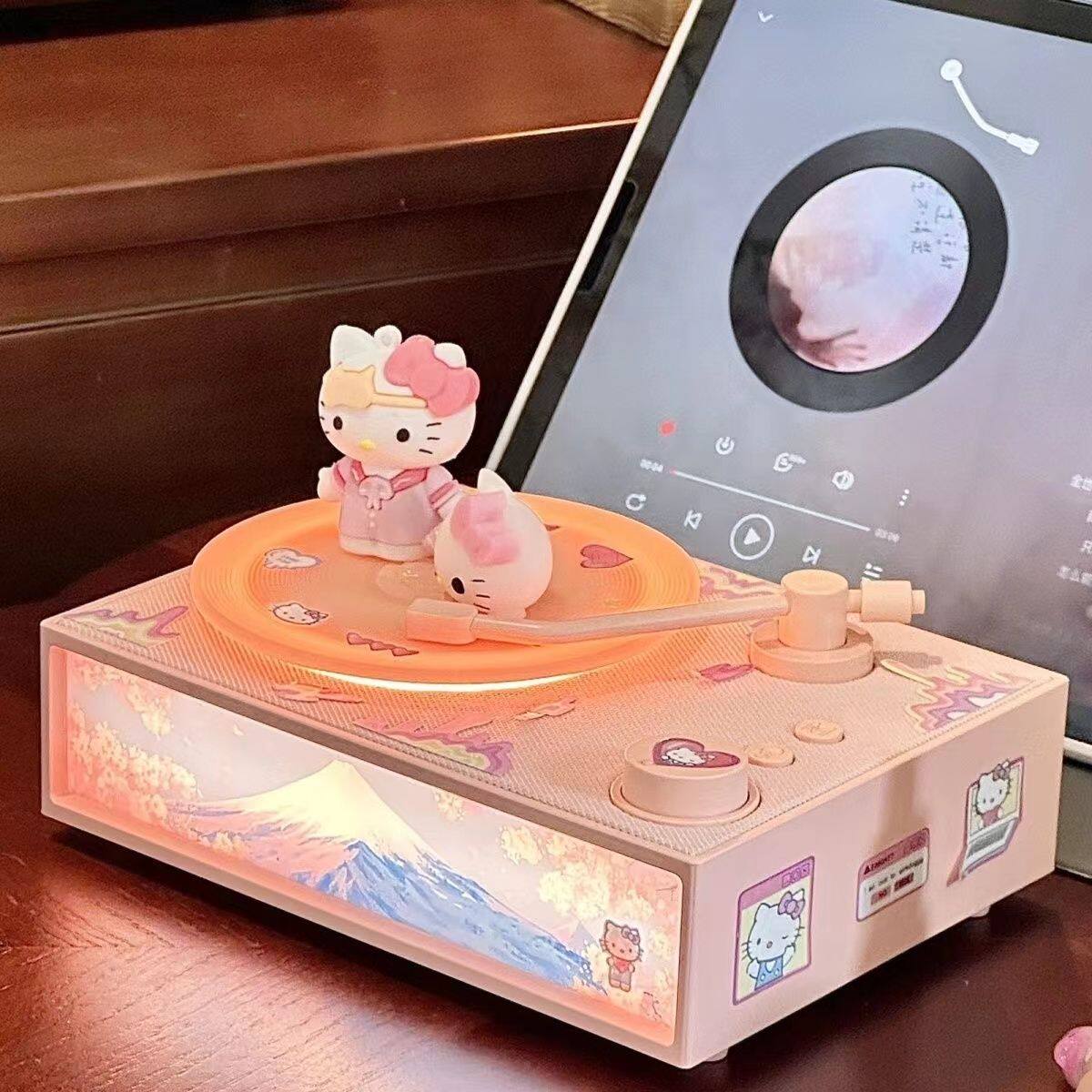 hellokitty唱片机蓝牙音箱小型创意KT猫音响生日礼物送女生闺蜜