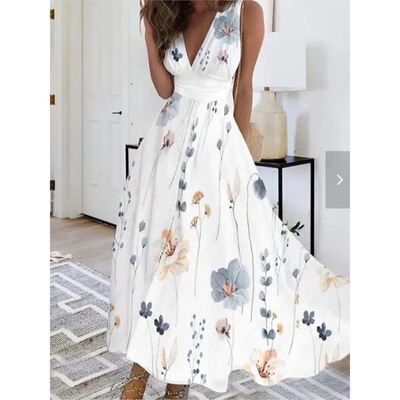 Summer Maxi Long Dress for Women 2025 Mujer Dresses Elegant
