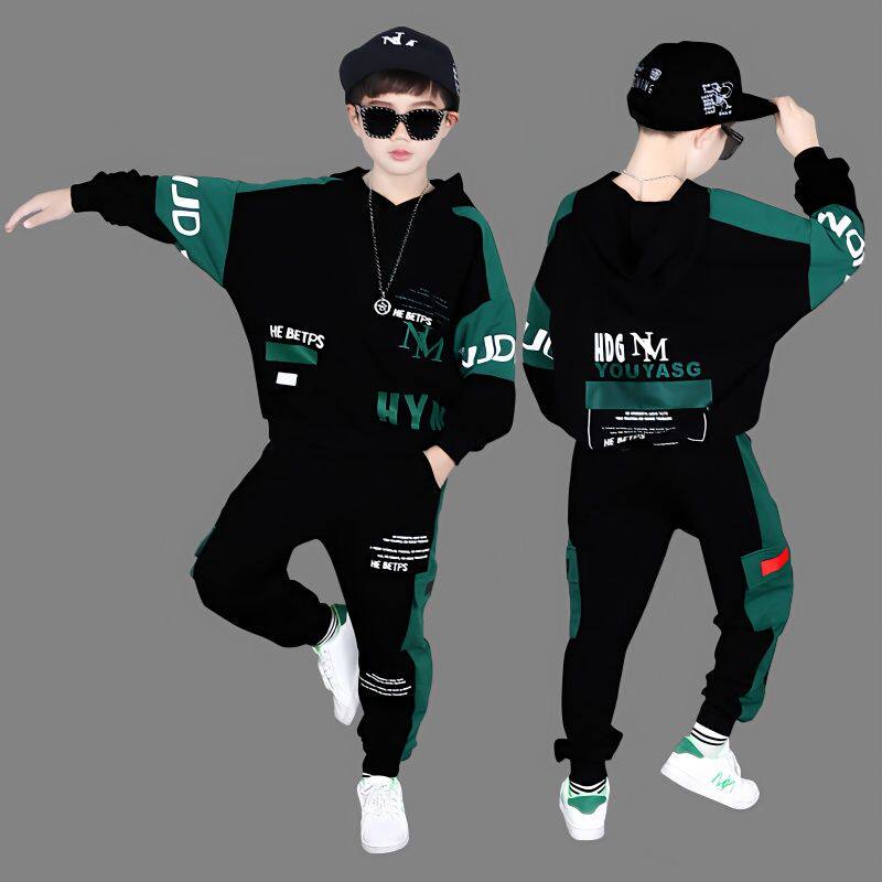 男童秋装套装2026新款儿童潮酷男孩春装帅气中大童长袖韩版两件套