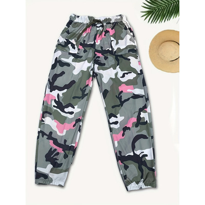 W 33174 Women Casual Camo Overalls 女士休闲迷彩工装裤