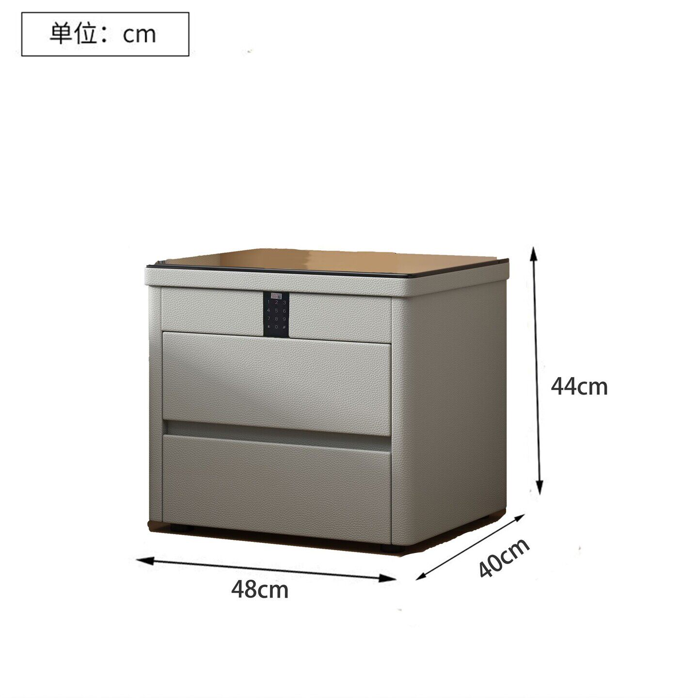 智能床头柜密码锁无线家用卧室多功能床边柜收纳轻奢简约储物