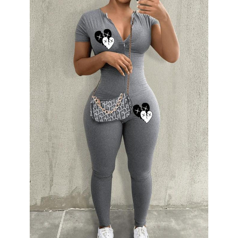 M 82347 Solid long jumpsuit 纯色长袖连体衣跨境速卖通亚马