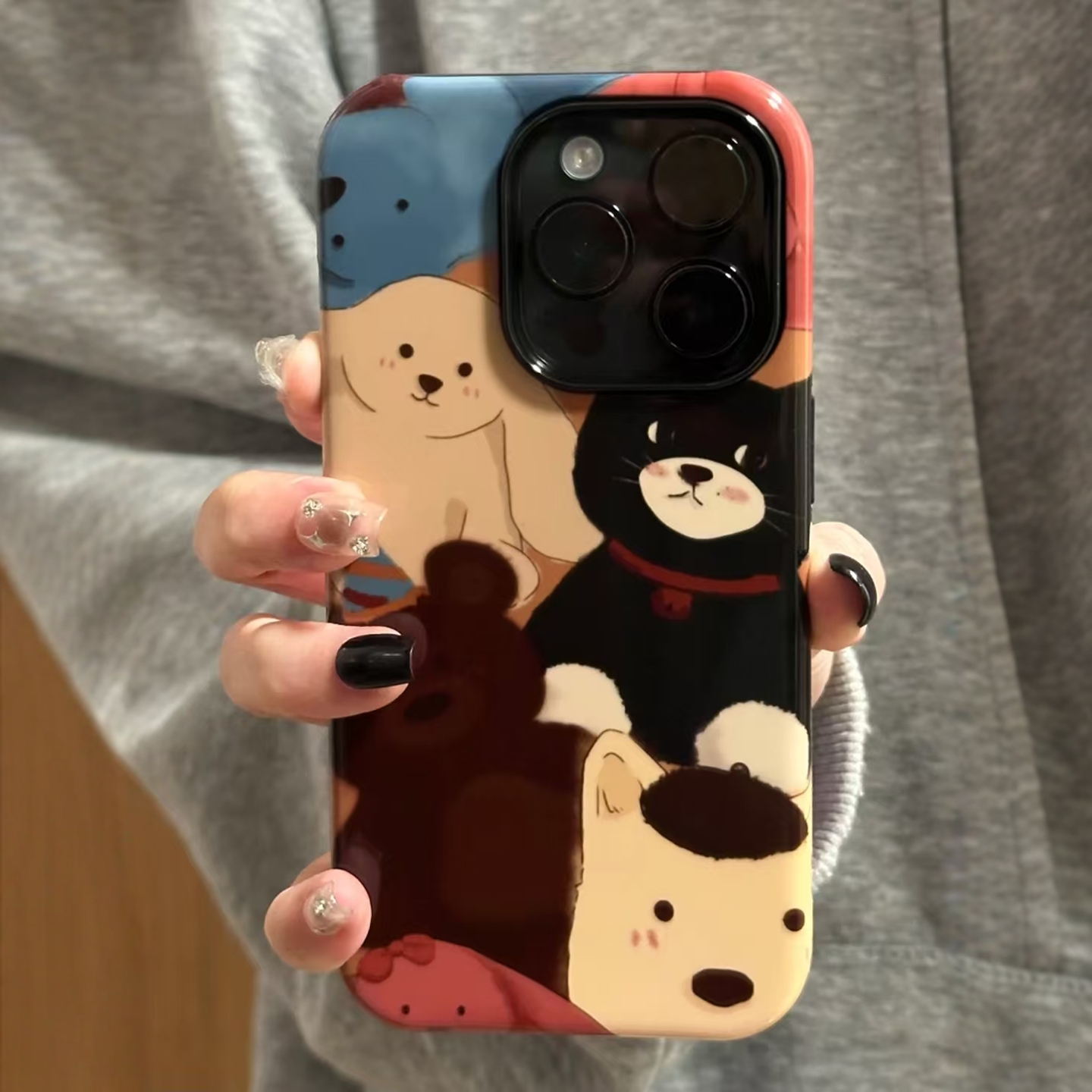 可爱涂鸦玩偶二合一菲林手机壳