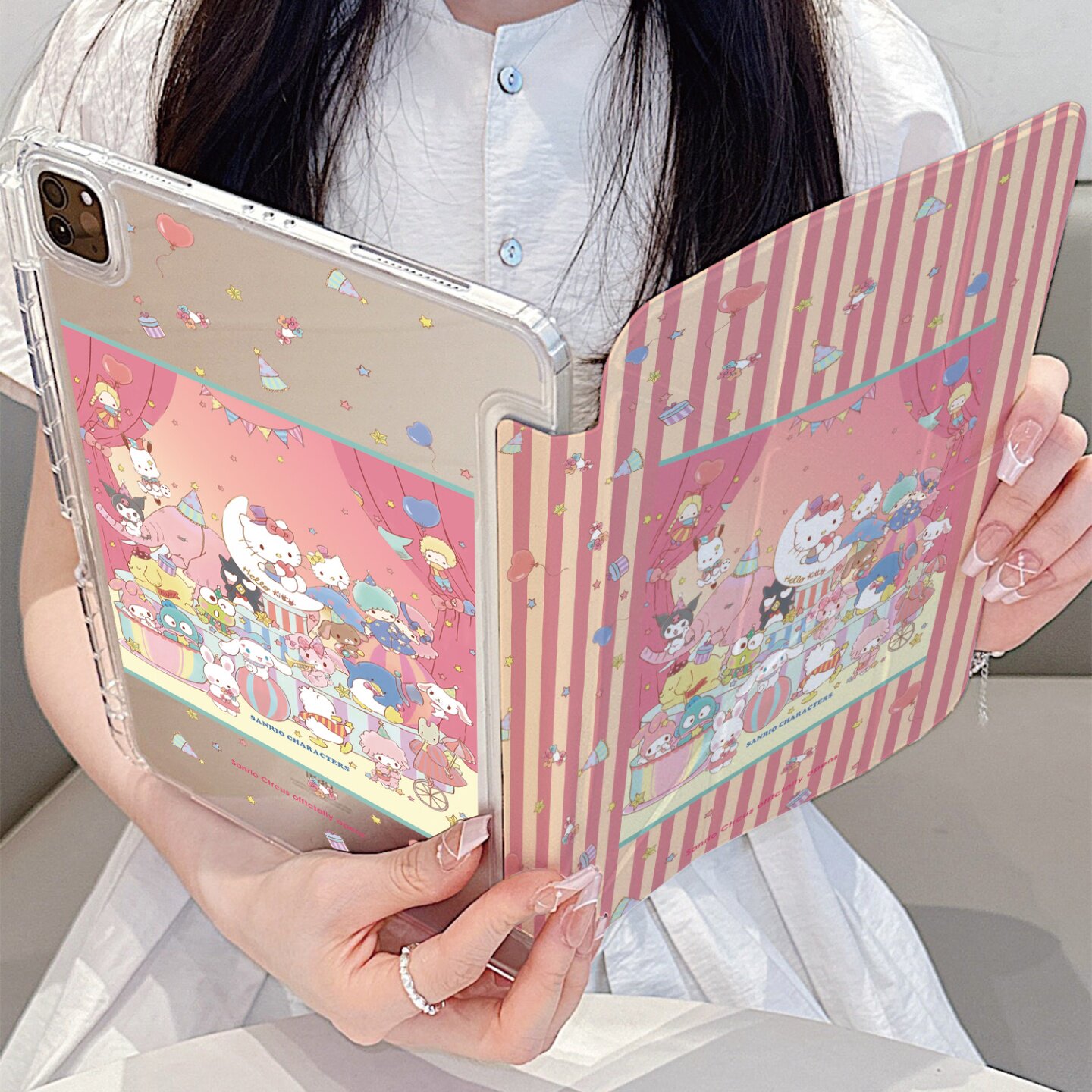 日韩卡通马戏团Y折平板保护壳