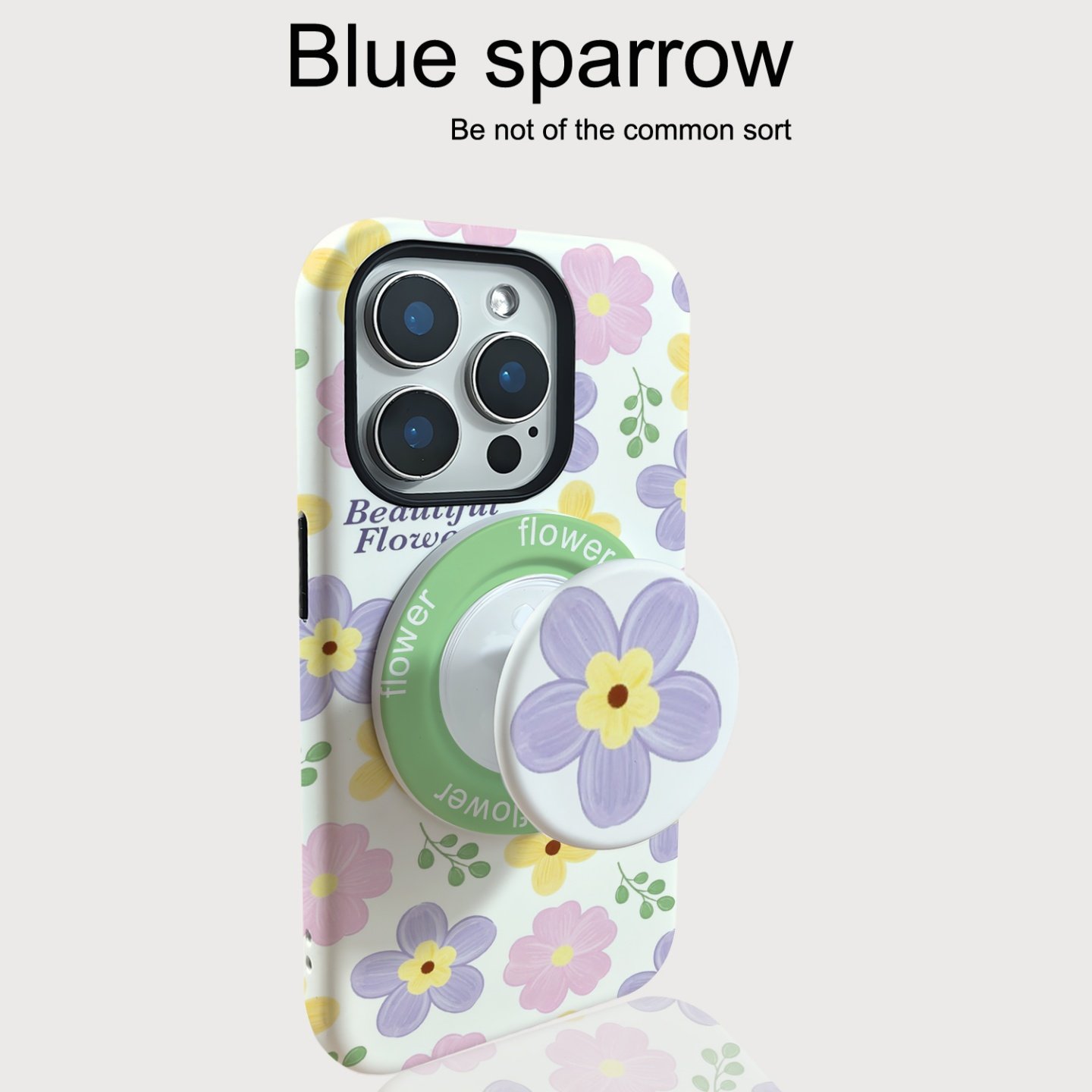 清新粉紫黄花朵适用iPhone16手机壳苹果16promax磁吸支架二合一菲林15/15pro全包13/14女16pro磨砂15pm防摔12