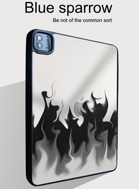 小众黑色火焰苹果平板保护套适用iPadAir7新款ipad11单壳13寸air6男女11寸超薄高透mini6保护壳iPad10无笔槽