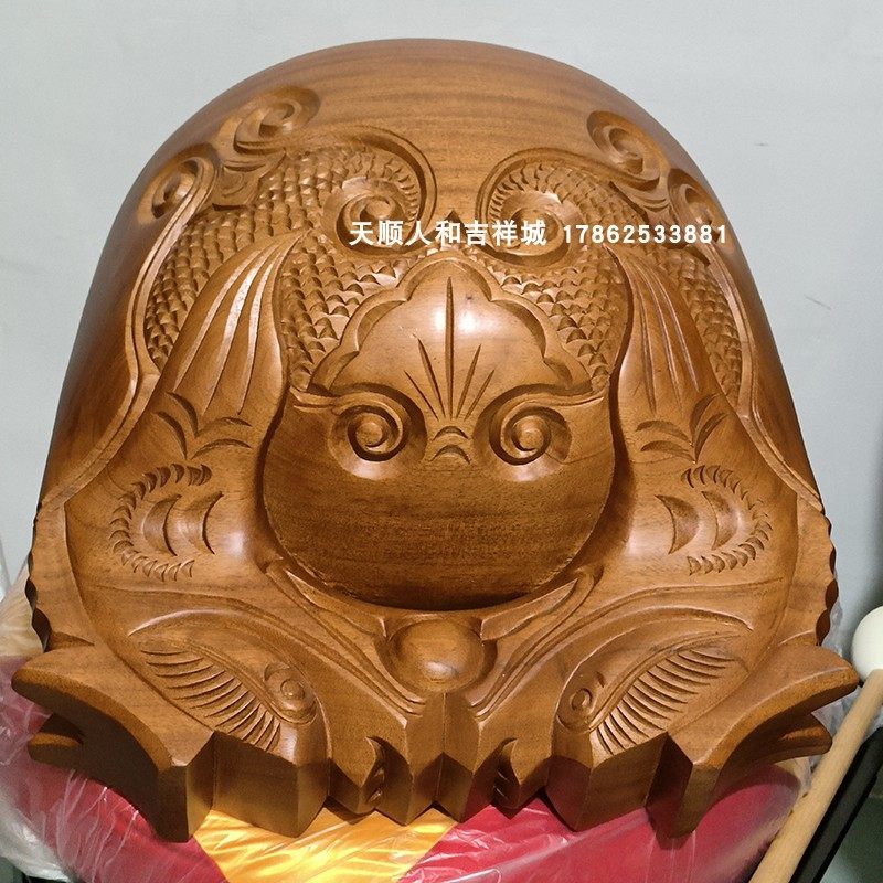 台湾A雕大木鱼寺庙铜磬木鱼全套无心寺院大殿法器手工实木大庆铜
