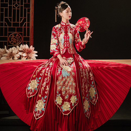 秀禾服新娘中式结婚敬酒龙凤褂显